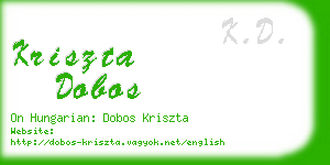 kriszta dobos business card